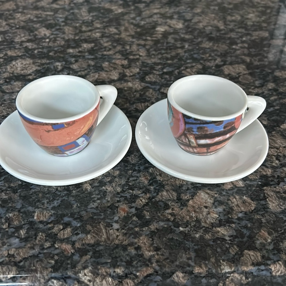 GIANNINI IMPORTED ITALIAN ESPRESSO CUPS SET OF  2